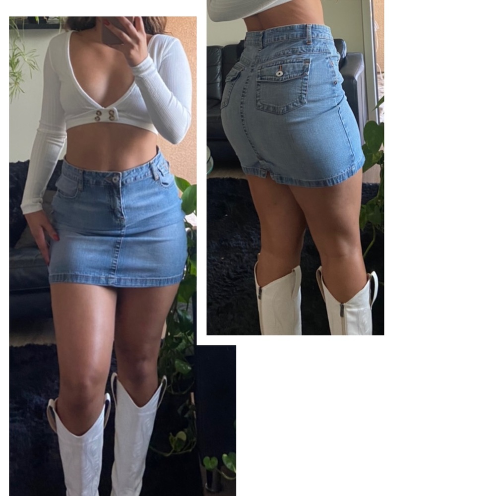 LA BLUES MEDIUM DENIM SKIRT